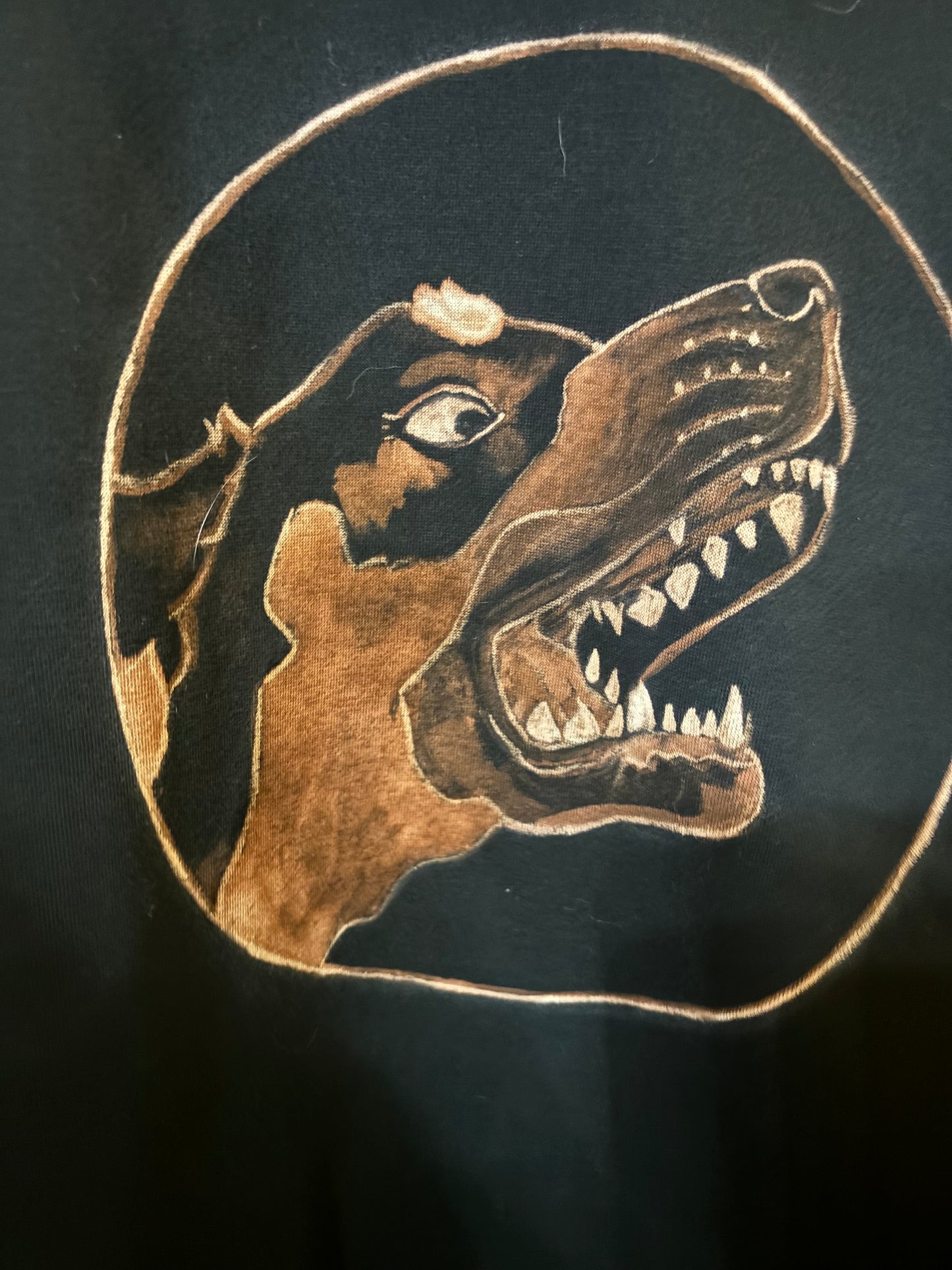 Custom pet portrait bleach painted hoodie