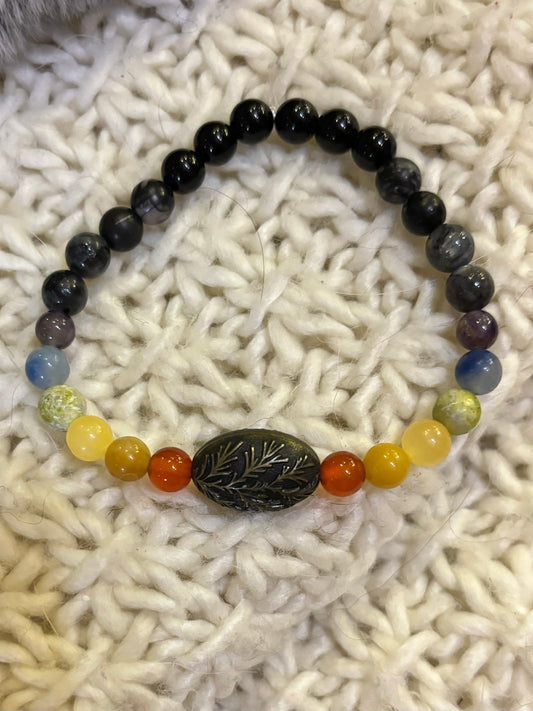 Chakra branch mala bracelet