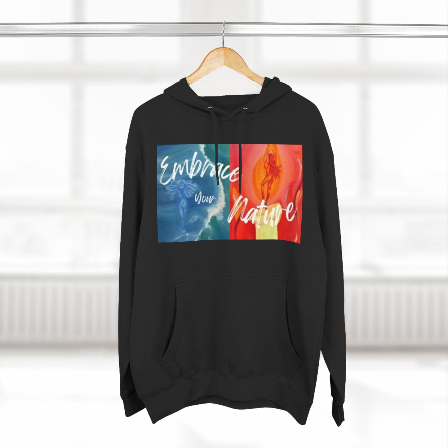 Embrace your nature Three-Panel Fleece Hoodie