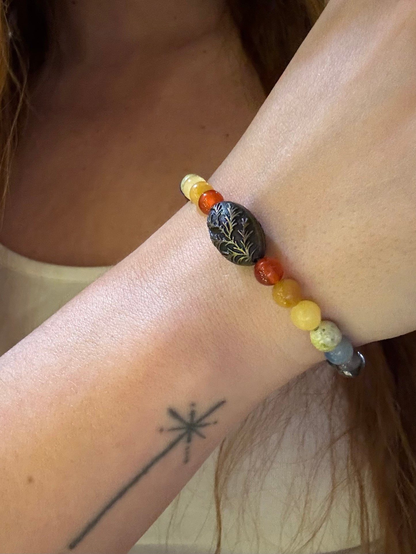 Chakra branch mala bracelet