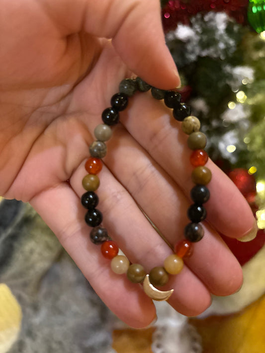 Dark moon mala bracelet