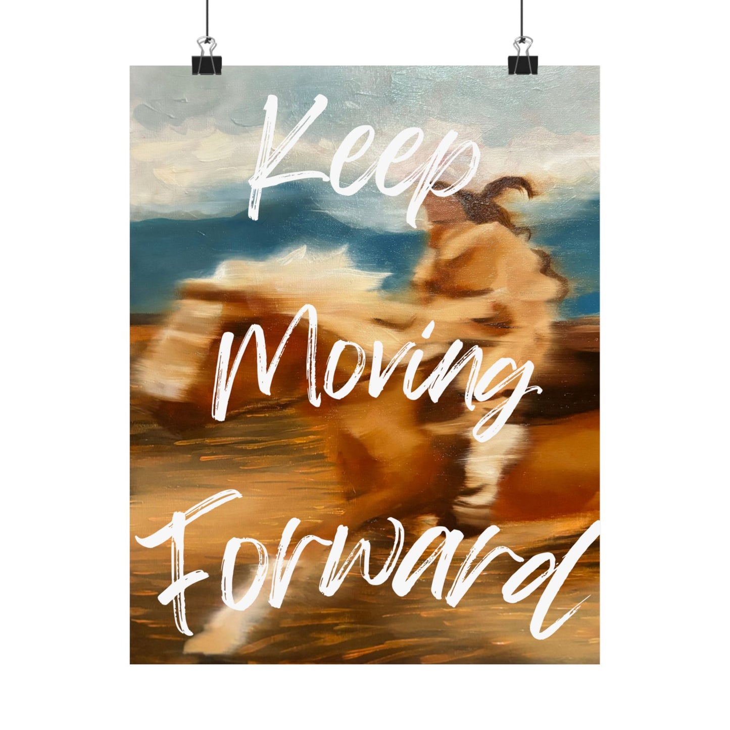 Forward momentum Matte Vertical Posters