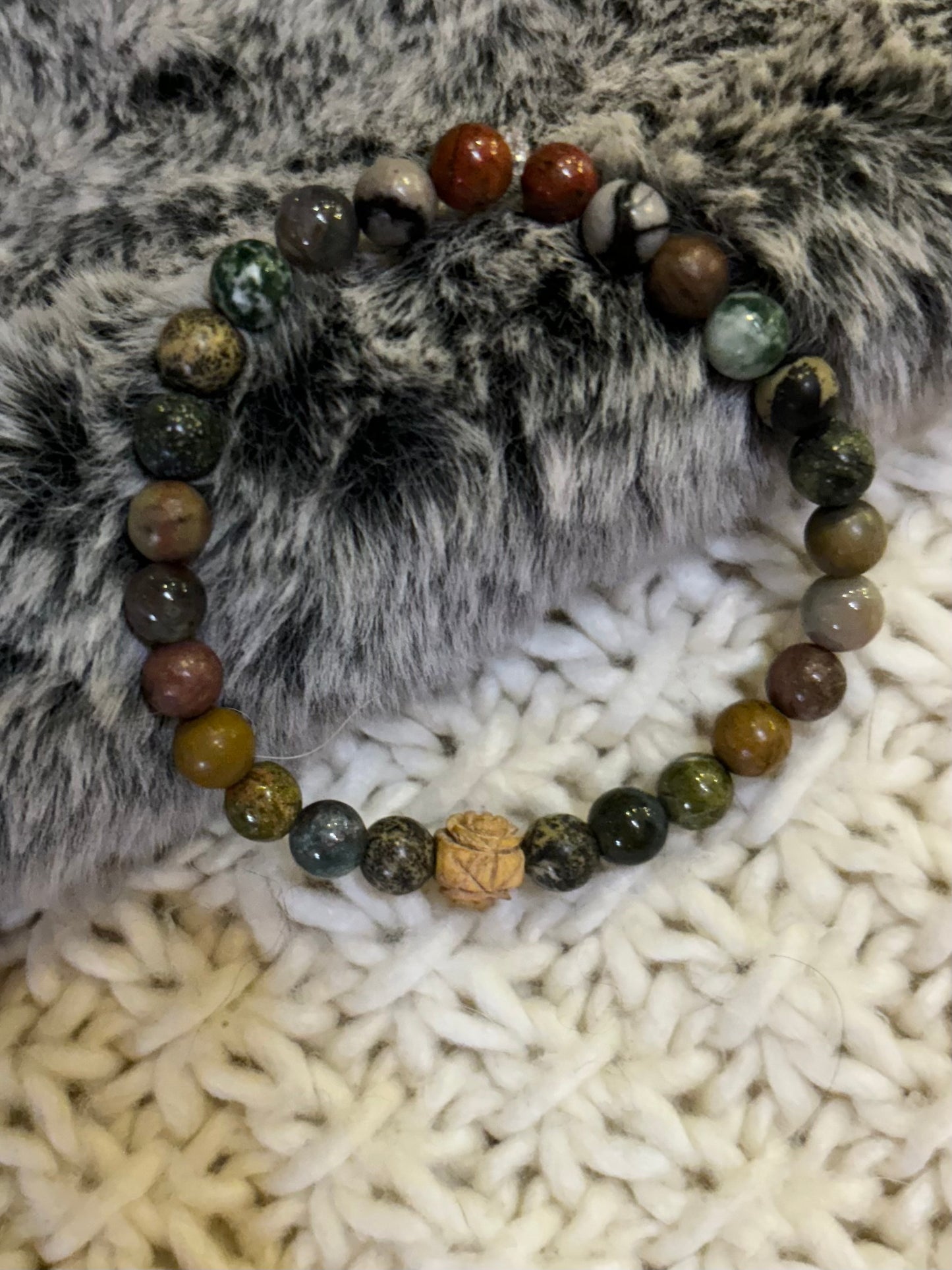 Woodrose mala bracelet