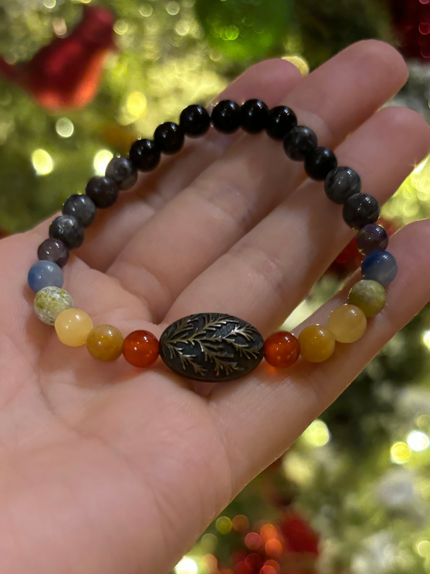 Chakra branch mala bracelet